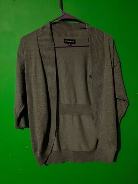 My Michelle Open Cardigan - Olive Gray